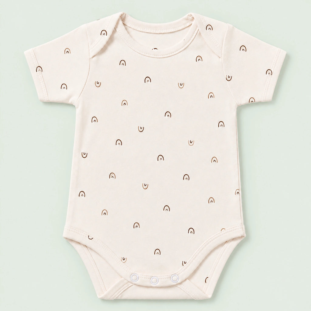 Baby Halfsleeve Floral Onesie Rainbow – 0-3 Months