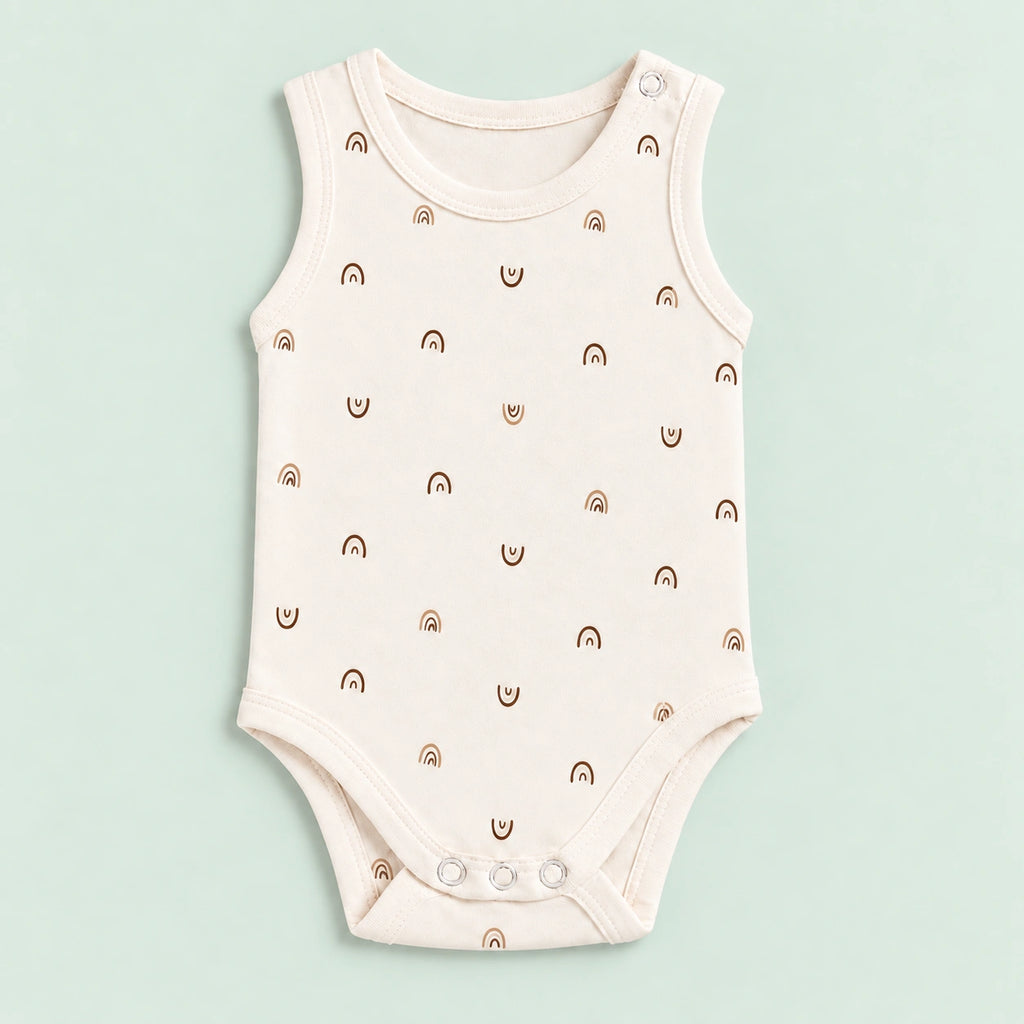 Baby Sleeveless Floral Onesie Rainbow| 0-3 Month|