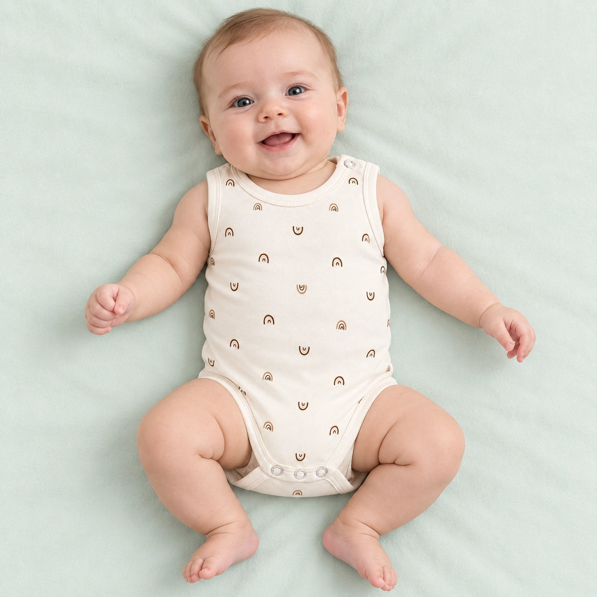 Baby Sleeveless Floral Onesie| 0-3 Months|