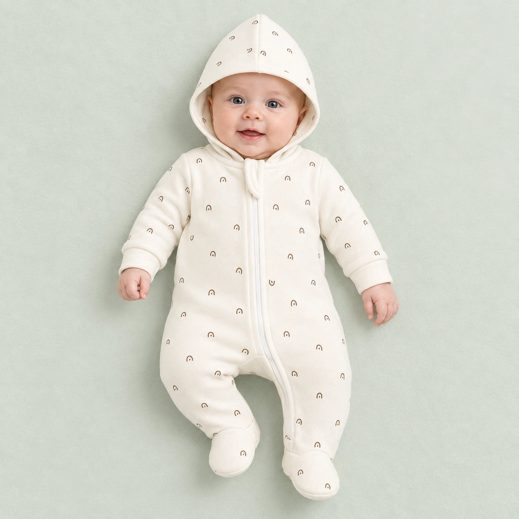 Baby Sleepsuit |Romper | Hooded | Zip | 0-3 Months