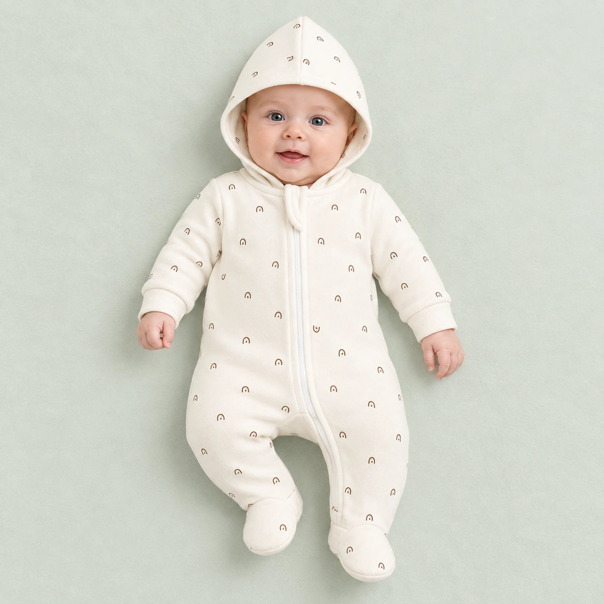 Baby Sleepsuit |Romper | Hooded | Zip | 0-3 Months