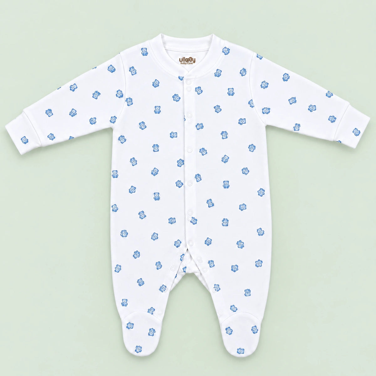 Baby Button Sleepsuit | 0-3 Months | Romper|