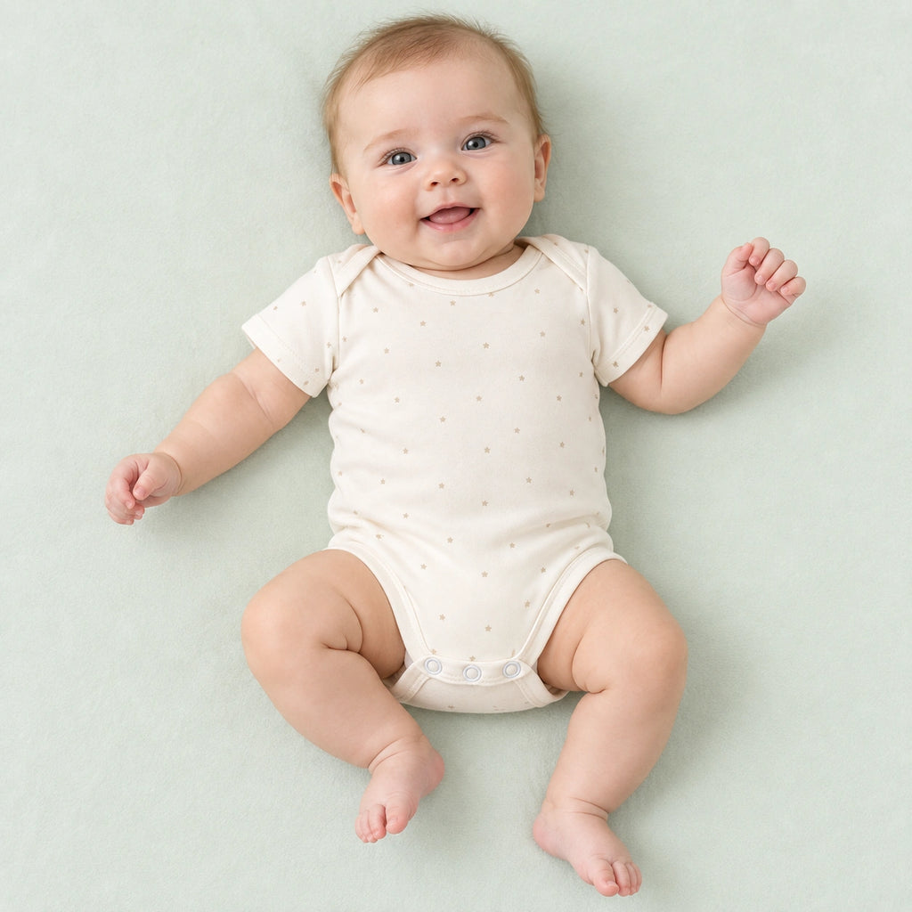 Baby Halfsleeve Floral Onesie  – 0-3 Months