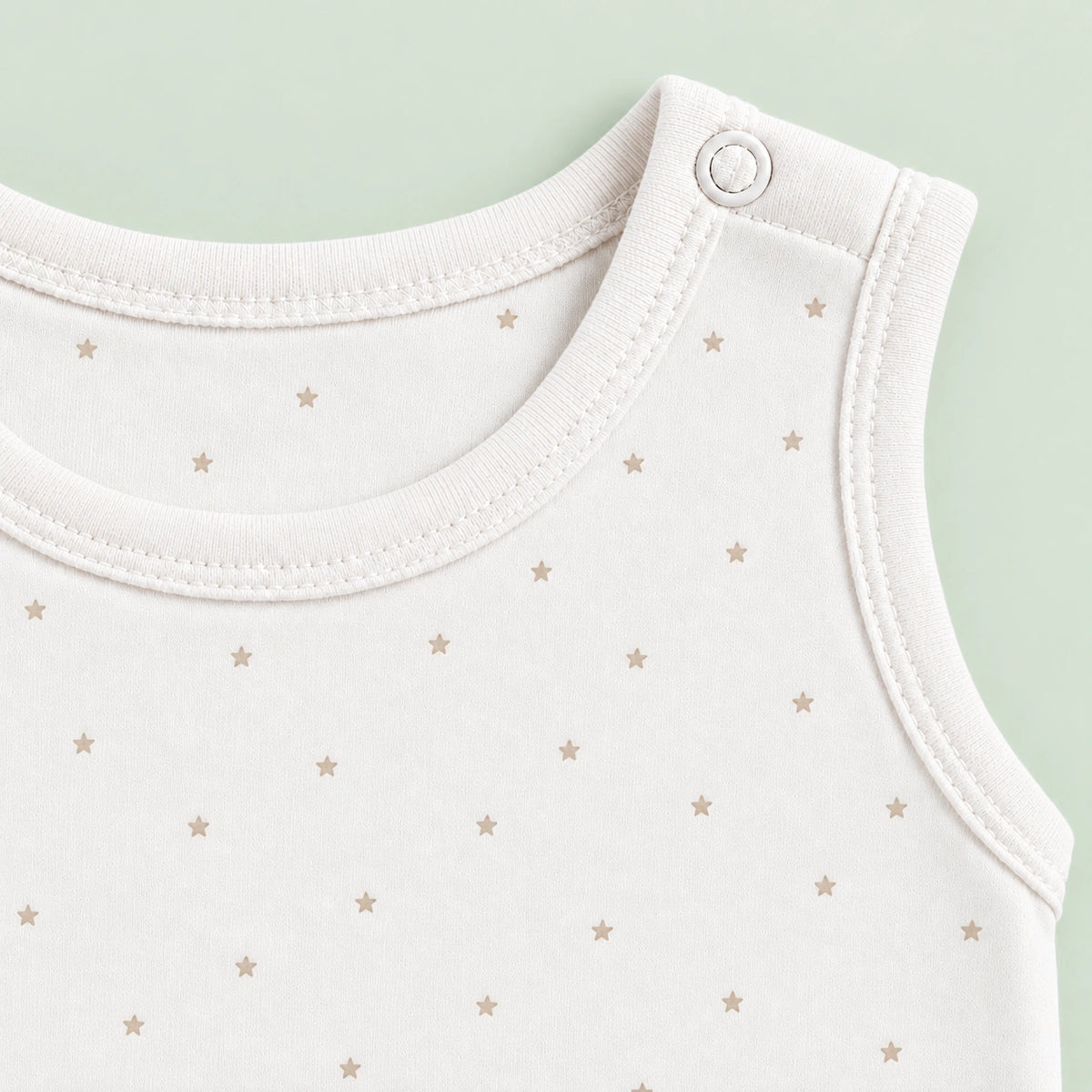 Baby Sleeveless Floral Onesie Star Print– 0-3 Months