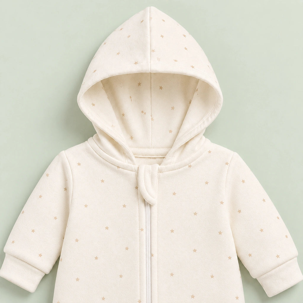 Baby Sleepsuit |Romper | Hooded | Zip | 0-3 Months