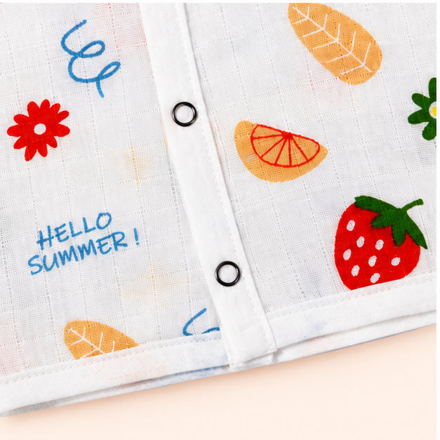 Printed Muslin Jabala for Newborn Baby