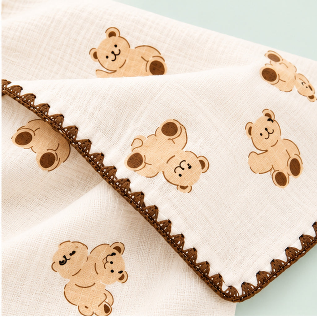 Soft Muslin Baby  Blanket |Teddy Bear|