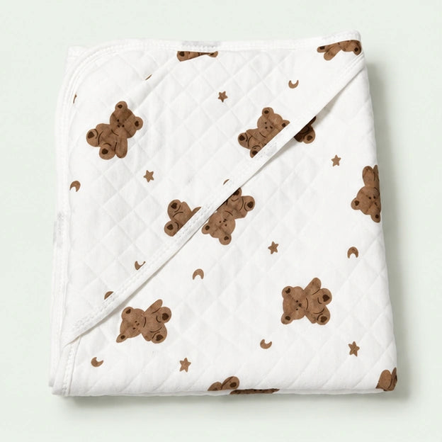 Soft Hooded Receiving Towel for Newborn Baby | Teddy|