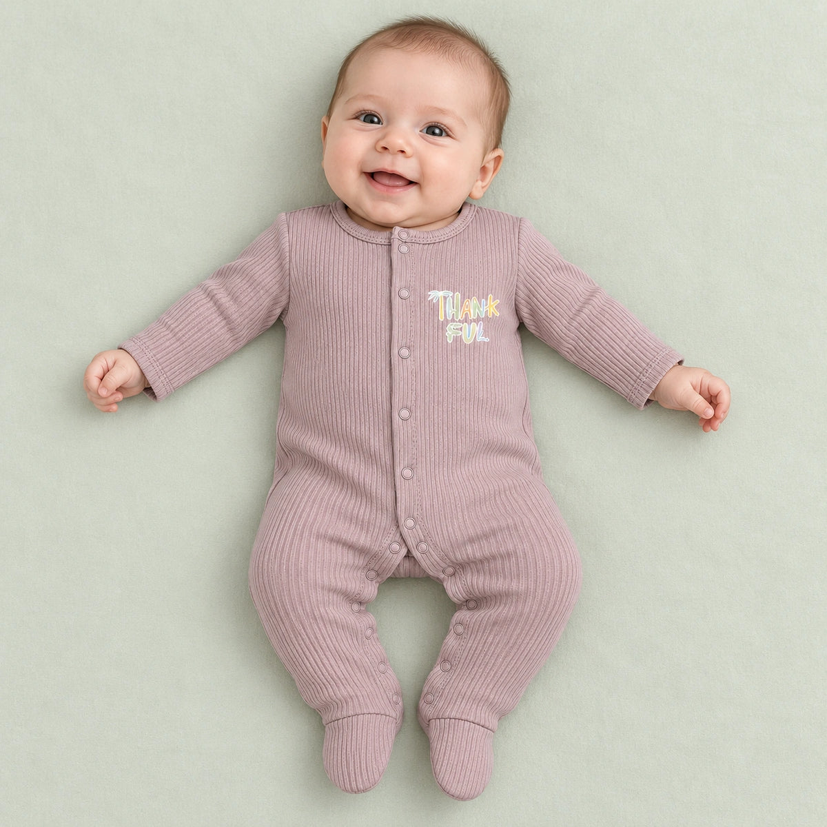 Baby button Sleepsuit | 0-3 Months | Romper