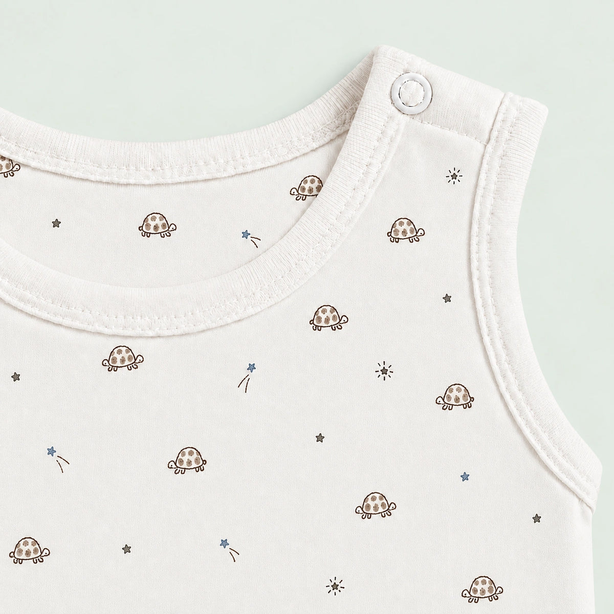 Baby Sleeveless Floral Onesie Turtle - 0-3 Months