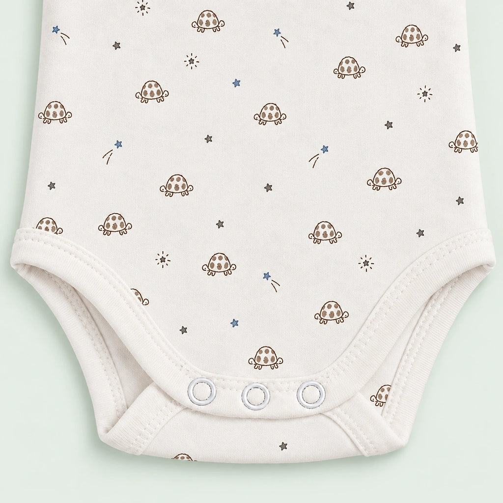Baby Sleeveless Floral Onesie Turtle - 0-3 Months