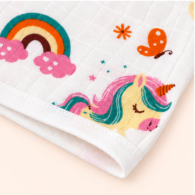 Printed Muslin Jabala for Newborn Baby