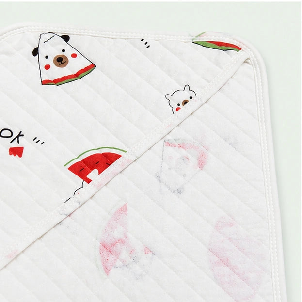 Soft Hooded Receiving Towel for Newborn Baby |Watermelon Bear|
