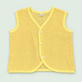 Soft Muslin Jabala for Newborn Baby | Yellow|